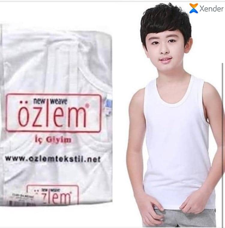 Children cotton singlet for boys