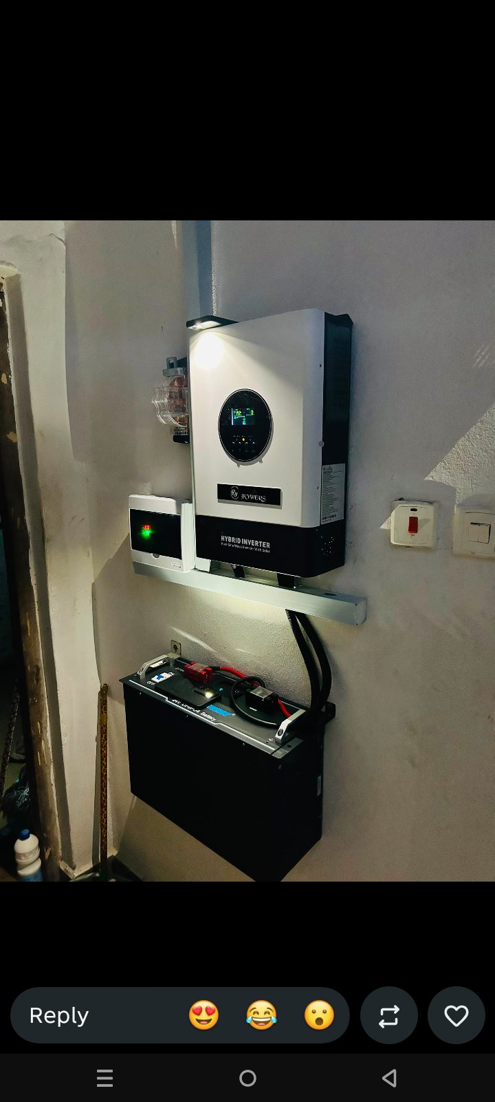 Mini solar 12v lithium battery with hybrid inverter