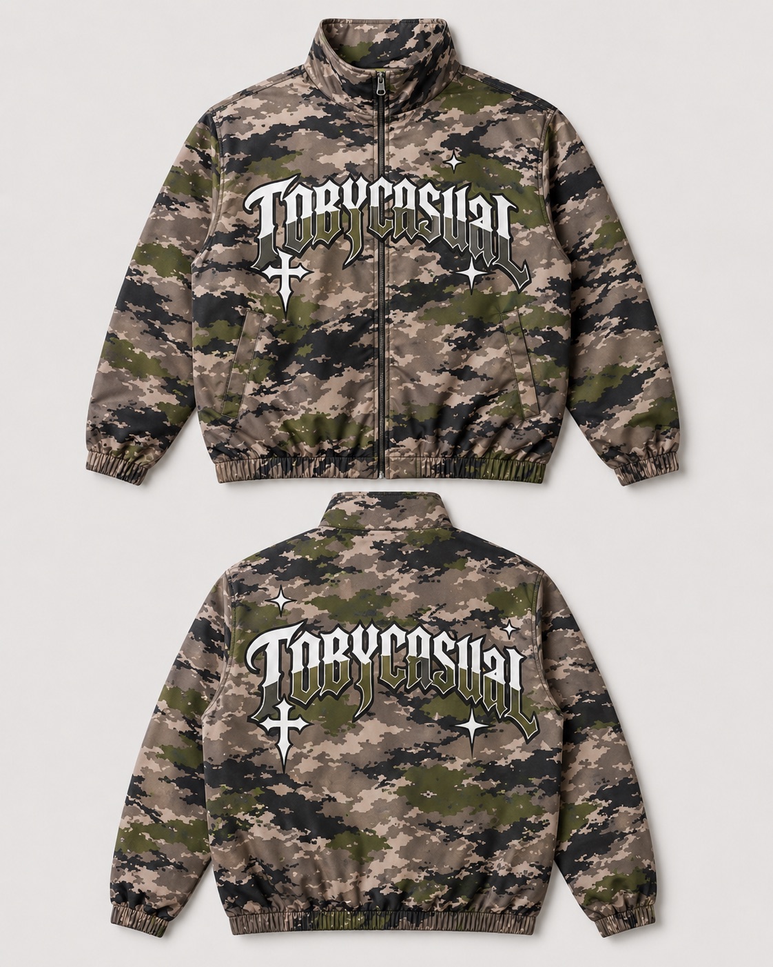 camouflage zip-up jacket (BRAND)