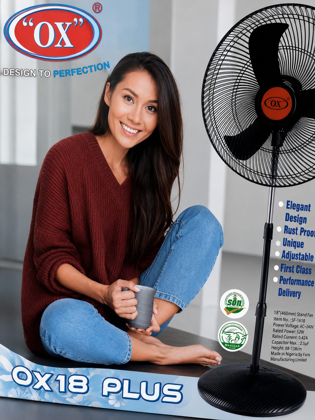 OX 18 plus standing fan