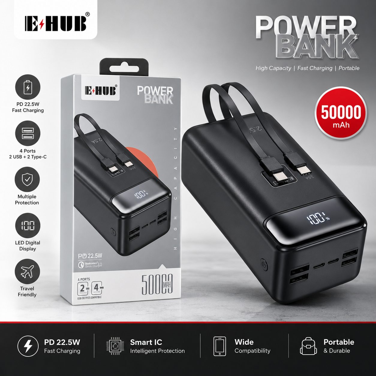 E-Hub  50000mah power bank