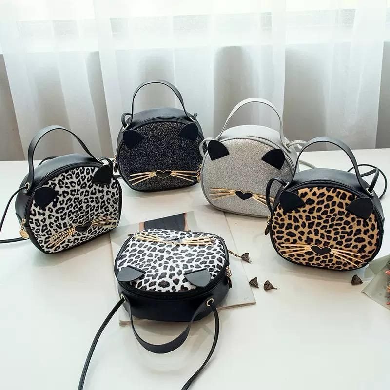 Mini cute cat purse hand bag